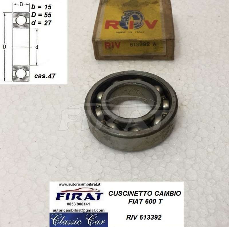 CUSCINETTO CAMBIO FIAT 600 T (RIV 613392) - Clicca l'immagine per chiudere
